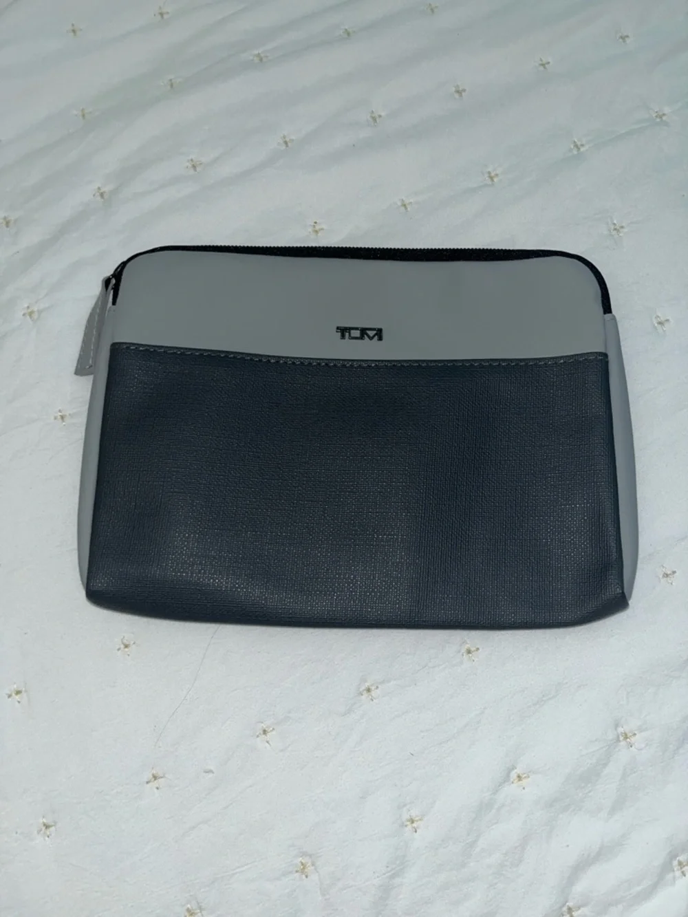 Tumi Gray and Black Two-Tone Toiletry Pouch